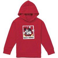 Disney Mickey Mouse Minnie Bestfriends Youth Kids Pull-Over Hoodie, Red | Size: 9-11 Years