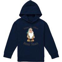 Disney Snow White Sleepy, Wake Me When It'S The New Year Youth Kids Pull-Over Hoodie, Navy | Size: 12-13 Years