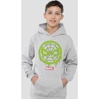 Marvel Spider Man Lo Youth Kids Pull-Over Hoodie, Athletic Heather in Grey | Size: 5-6 Years
