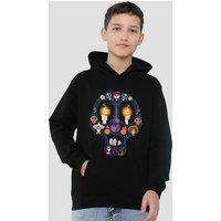 Disney Coco Day Of The Dead Skull With Miguel, Ernesto, Hector Youth Kids Pull-Over Hoodie, Black | Size: 12-13 Years