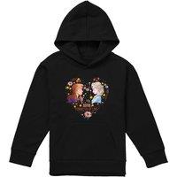 Disney Frozen Valentine'S Day Elsa, Anna, Sisters Connected By Love Youth Kids Pull-Over Hoodie, Black | Size: 12-13 Years