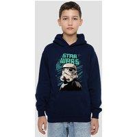 Disney Star Wars Trooper Street Glare Youth Kids Pull-Over Hoodie, Navy | Size: 5-6 Years
