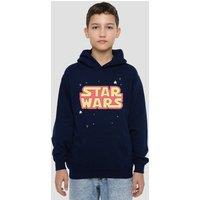 Disney Star Wars Star Logo Youth Kids Pull-Over Hoodie, Navy | Size: 9-11 Years