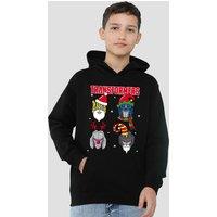 Hasbro Transformers Santa Robots Youth Kids Pull-Over Hoodie, Black | Size: 5-6 Years