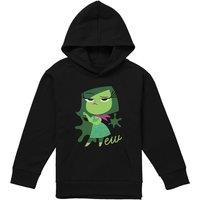 Disney Inside Out 2 Disgust Youth Kids Pull-Over Hoodie, Black | Size: 7-8 Years