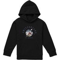 Disney Mickey Mouse Switzerland Blue Youth Kids Pull-Over Hoodie, Black | Size: 12-13 Years