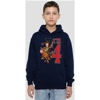 Disney Toy Story Birthday Woody I'M 4 Youth Kids Pull-Over Hoodie, Navy | Size: 7-8 Years