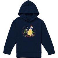 Disney Snow White & Her Forest Friends Youth Kids Pull-Over Hoodie, Navy | Size: 7-8 Years