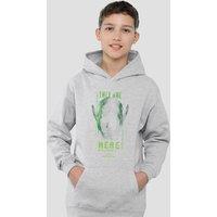 Marvel Secret Invasion They Are Here Youth Kids Pull-Over Hoodie, Athletic Heather in Grey | Size: 12-13 Years
