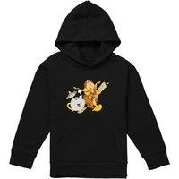 Disney Beauty & The Beast Potts Lumerie Cogsworth Youth Kids Pull-Over Hoodie, Black | Size: 5-6 Years