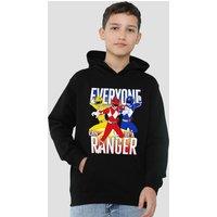 Hasbro Power Rangers Everyone Can Be A Ranger Youth Kids Pull-Over Hoodie, Black | Size: 5-6 Years