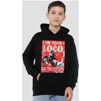 Disney Coco Hector & Miguel Un Poco Loco Poster Youth Kids Pull-Over Hoodie, Black | Size: 12-13 Years