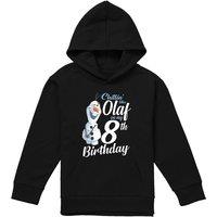 Disney Frozen Chillin Like Olaf 8Th Birthday Youth Kids Pull-Over Hoodie, Black | Size: 7-8 Years