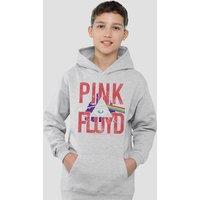 Pink Floyd Allseeing Prism Youth Kids Pull-Over Hoodie, Athletic Heather in Grey | Size: 9-11 Years