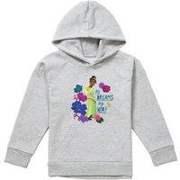 Disney The Princess & The Frog Tiana My Dreams, My Way Youth Kids Pull-Over Hoodie, Athletic Heather in Grey | Size: 9-11 Years