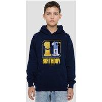 Disney Star Wars C3Po R2D2 11Th Birthday Space Youth Kids Pull-Over Hoodie, Navy | Size: 9-11 Years