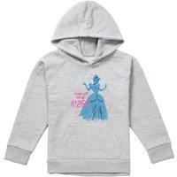 Disney Cinderella Turn Up Your Magic Youth Kids Pull-Over Hoodie, Athletic Heather in Grey | Size: 5-6 Years