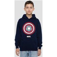 Marvel Captain America Ziptone America Shield Youth Kids Pull-Over Hoodie, Navy | Size: 5-6 Years
