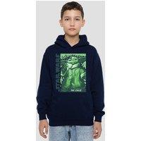 Disney Star Wars Green Grogu Youth Kids Pull-Over Hoodie, Navy | Size: 5-6 Years