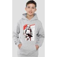 Disney Star Wars Stormtrooper Manga Youth Kids Pull-Over Hoodie, Athletic Heather in Grey | Size: 9-11 Years