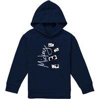 Disney Mickey Mouse Geometric Shapes Youth Kids Pull-Over Hoodie, Navy | Size: 5-6 Years