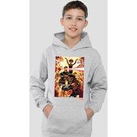 Marvel X-Men Wolverine Cyclops Jean Grey Youth Kids Pull-Over Hoodie, Athletic Heather | Size: 7-8 Years