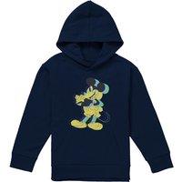 Disney Mickey Mouse Trippy Youth Kids Pull-Over Hoodie, Navy | Size: 9-11 Years
