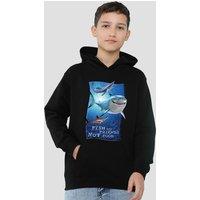 Disney Finding Nemo Fish Are Friends Youth Kids Pull-Over Hoodie, Black | Size: 12-13 Years