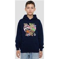 Marvel Guardians Of The Galaxy Rocket & Groot Bff Youth Kids Pull-Over Hoodie, Navy | Size: 5-6 Years