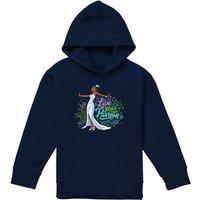 Disney The Princess & The Frog Tiana Live Your Passion Youth Kids Pull-Over Hoodie, Navy | Size: 7-8 Years