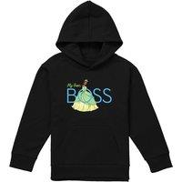 Disney The Princess & The Frog My Own Boss With Tiana Youth Kids Pull-Over Hoodie, Black | Size: 7-8 Years