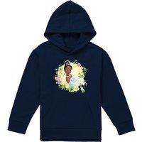 Disney The Princess & The Frog Tiana & Prince Naveen Youth Kids Pull-Over Hoodie, Navy | Size: 12-13 Years