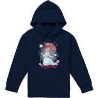 Disney Cinderella Birthday Princess Youth Kids Pull-Over Hoodie, Navy | Size: 7-8 Years