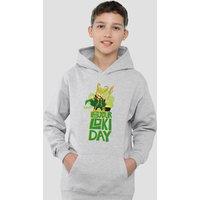 Marvel Loki St Patrick'S Day Loki Day Youth Kids Pull-Over Hoodie, Athletic Heather in Grey | Size: 9-11 Years