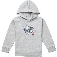 Disney Winnie The Pooh Eeyore Christmas Snowflakes Youth Kids Pull-Over Hoodie, Athletic Heather in Grey | Size: 12-13 Years