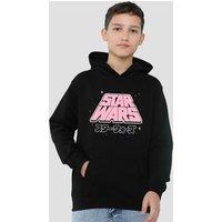 Disney Star Wars Manga Logo Youth Kids Pull-Over Hoodie, Black | Size: 5-6 Years
