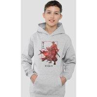 Disney Star Wars Visions Ronin Youth Kids Pull-Over Hoodie, Athletic Heather in Grey | Size: 9-11 Years