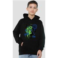 Disney Star Wars Death Star Graffiti Youth Kids Pull-Over Hoodie, Black | Size: 12-13 Years