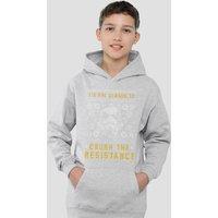 Disney Star Wars Crush The Resistance This Christmas Youth Kids Pull-Over Hoodie, Athletic Heather in Grey | Size: 9-11 Years