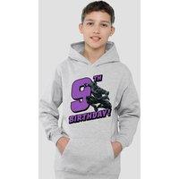 Marvel Black Panther Birthday 9 Youth Kids Pull-Over Hoodie, Athletic Heather in Grey | Size: 5-6 Years