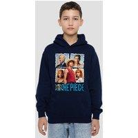 One Piece Straw Hat Group Youth Kids Pull-Over Hoodie, Navy | Size: 5-6 Years
