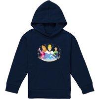 Disney Princess Christmas Dreams Cinderella, Aurora, Mulan Youth Kids Pull-Over Hoodie, Navy | Size: 9-11 Years
