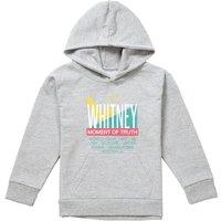 Whitney Houston Moment Of Truth Tour Youth Kids Pull-Over Hoodie, Athletic Heather in Grey | Size: 9-11 Years