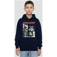 Disney Star Wars Beep Boop R2D2 Youth Kids Pull-Over Hoodie, Navy | Size: 9-11 Years