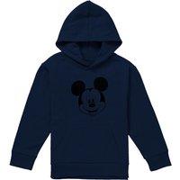 Disney Mickey Mouse Mono Face Youth Kids Pull-Over Hoodie, Navy | Size: 12-13 Years