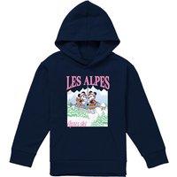 Disney Mickey Mouse Les Alpes Youth Kids Pull-Over Hoodie, Navy | Size: 7-8 Years