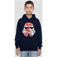 Disney Star Wars Christmas Merry Force Be With You Stormtrooper Youth Kids Pull-Over Hoodie, Navy | Size: 7-8 Years