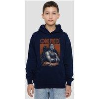 One Piece Usopp Etched Portrait Youth Kids Pull-Over Hoodie, Navy | Size: 12-13 Years