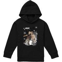 Disney Frozen Sven & Kristoff Snow Bros Youth Kids Pull-Over Hoodie, Black | Size: 9-11 Years