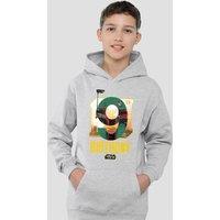 Disney Star Wars Boba Fett 9Th Birthday Space Youth Kids Pull-Over Hoodie, Athletic Heather in Grey | Size: 12-13 Years